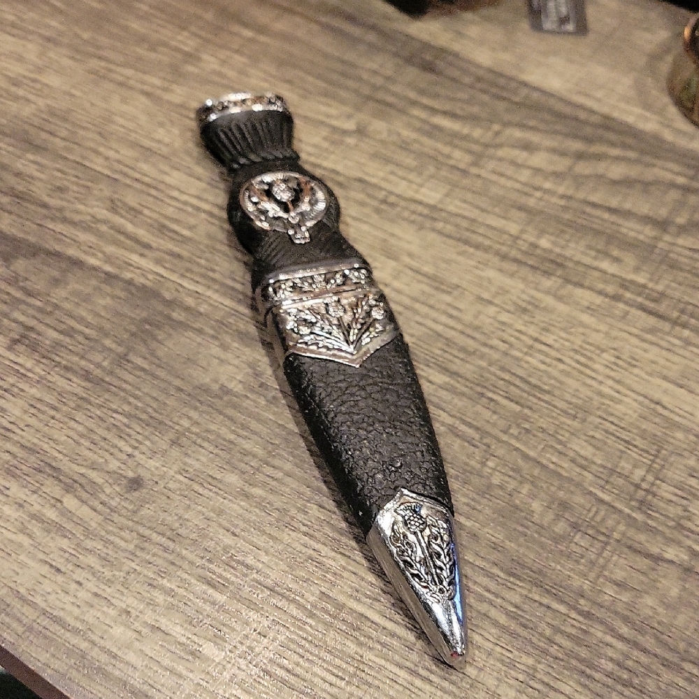 Black and Silver(Stainless) Scottish Dress Knife/ Athame
